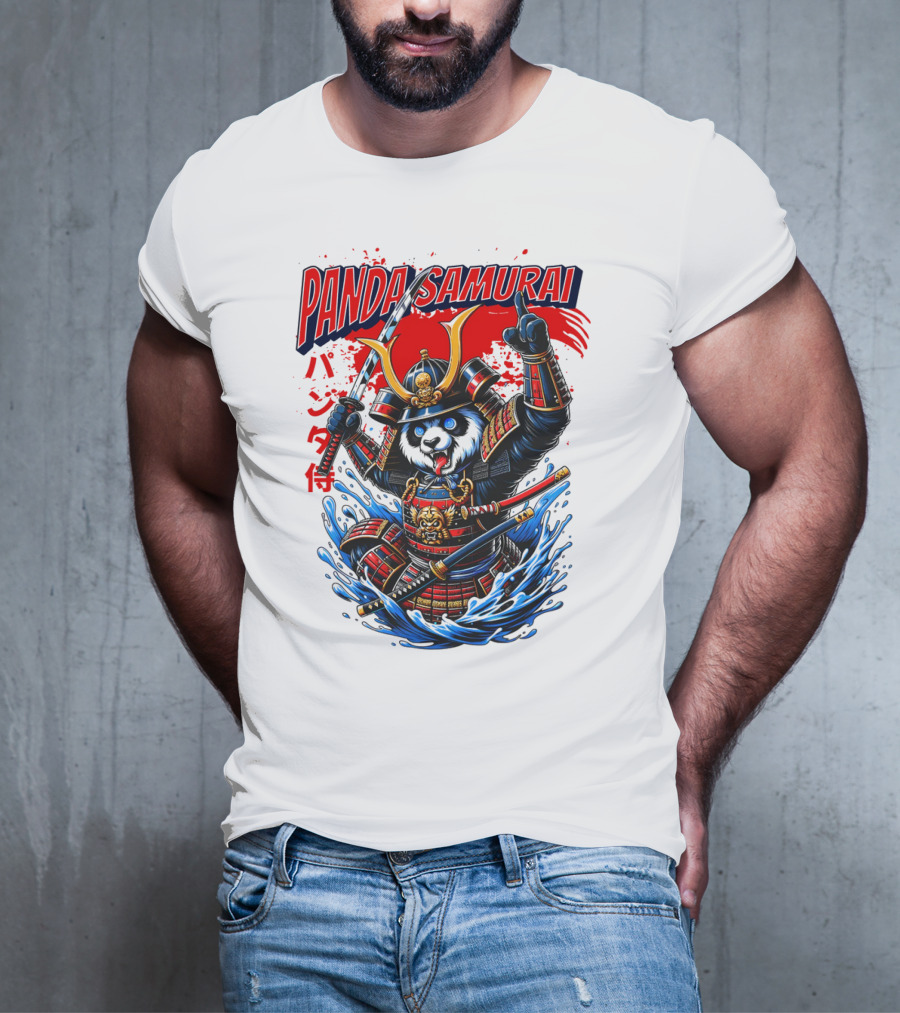 Panda Samurai Cute Japanese Warrior T-Shirt