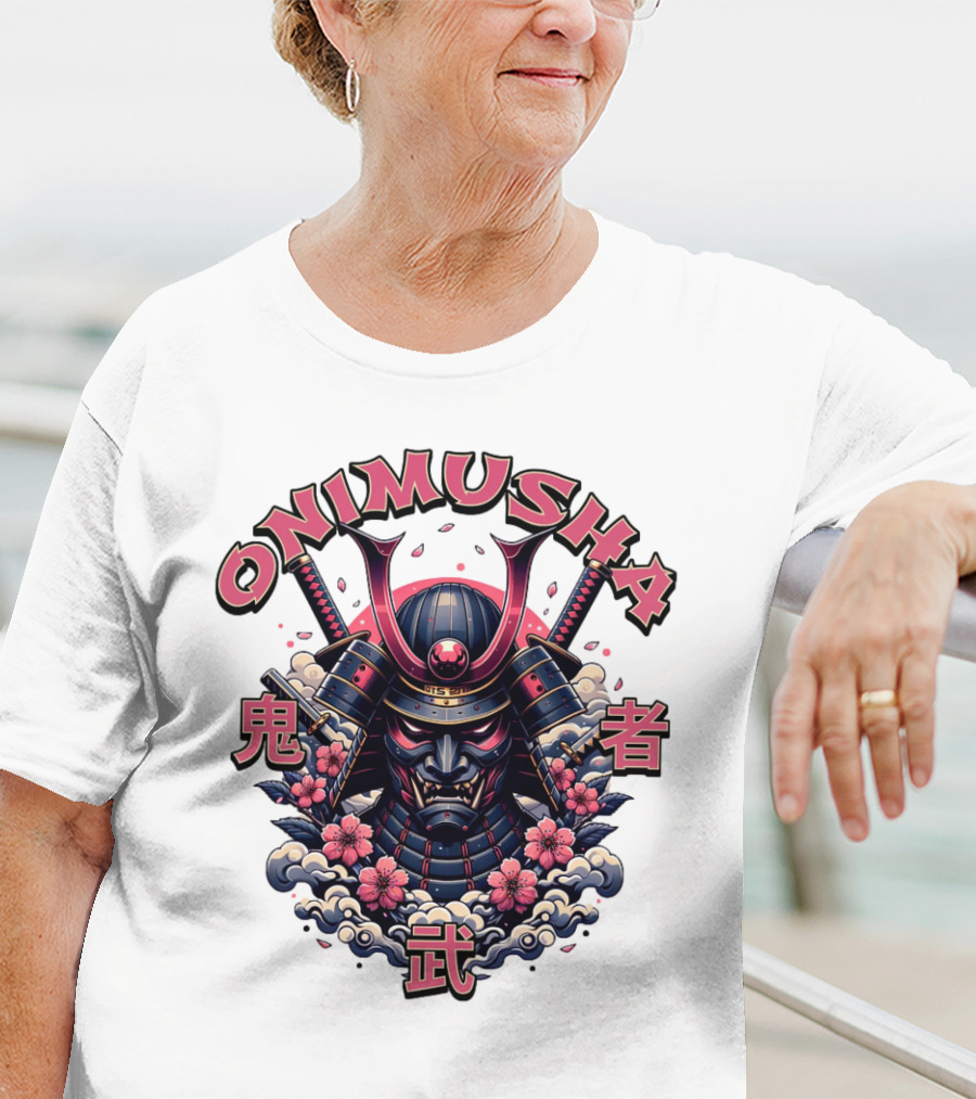Onimusha Samurai Demon Warrior Flower Clouds T-Shirt