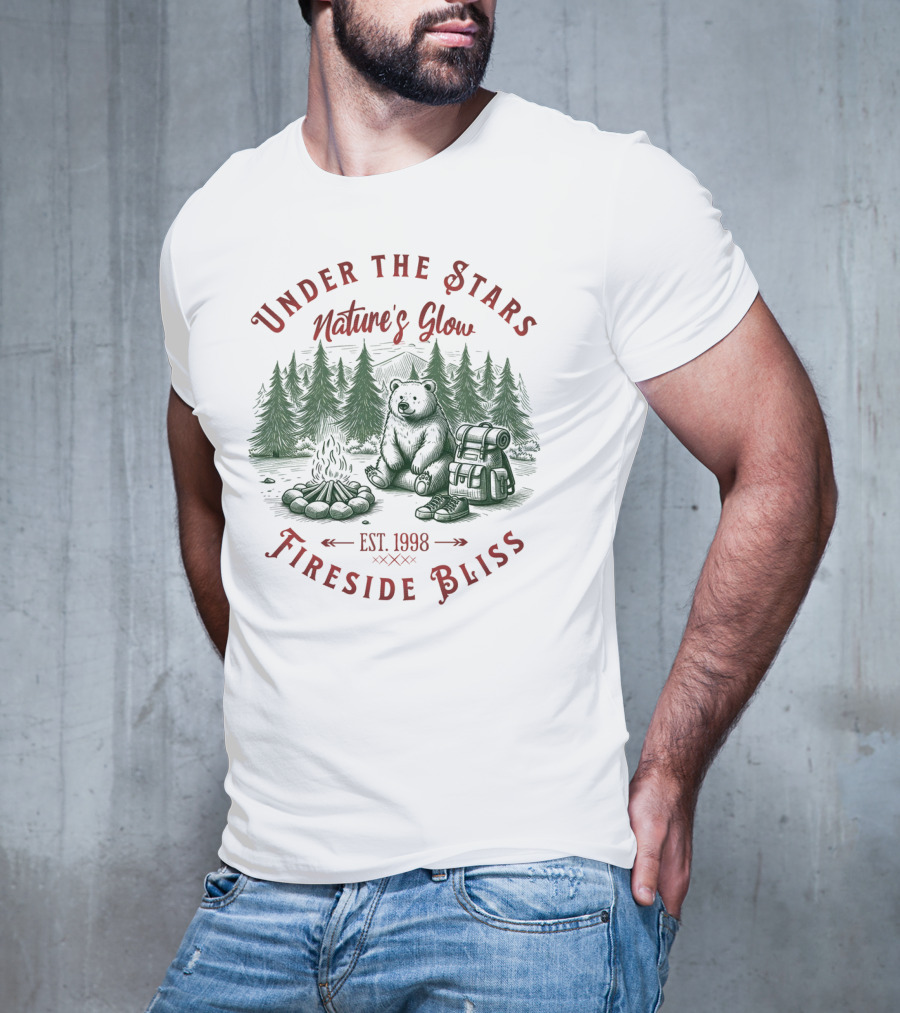 Under The Stars Nature's Glow Fireside Bliss EST 1998 T-Shirt