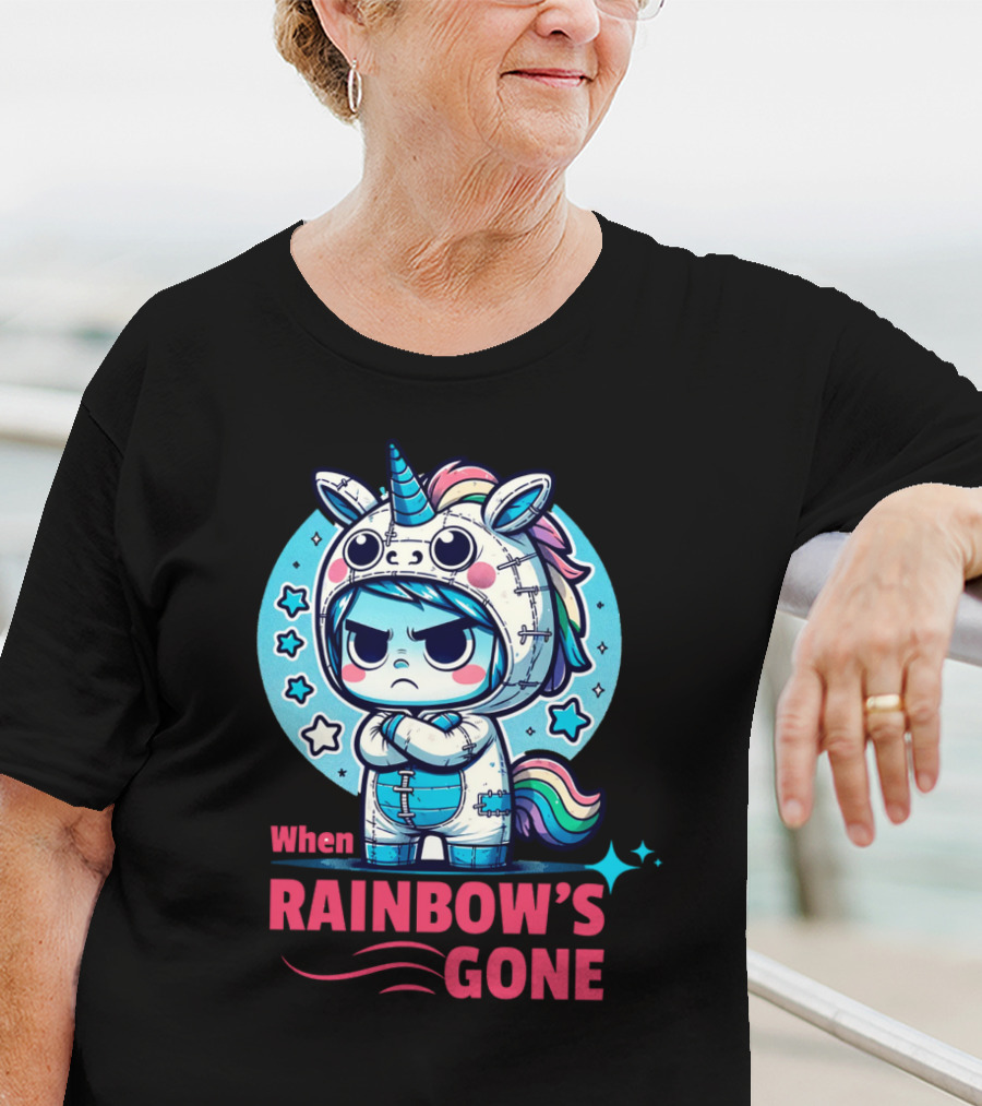 When Rainbow's Gone Angry Unicorn Stars T-Shirt