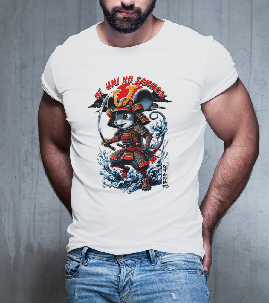 Ne Umi No Samurai Mouse Samurai Cute T-Shirt