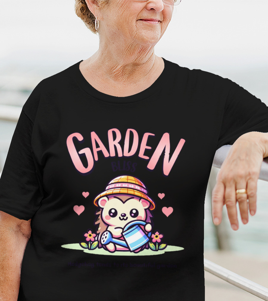 Garden Bliss Hedgehog Tends To Its Beautiful Garden T-Shirt
