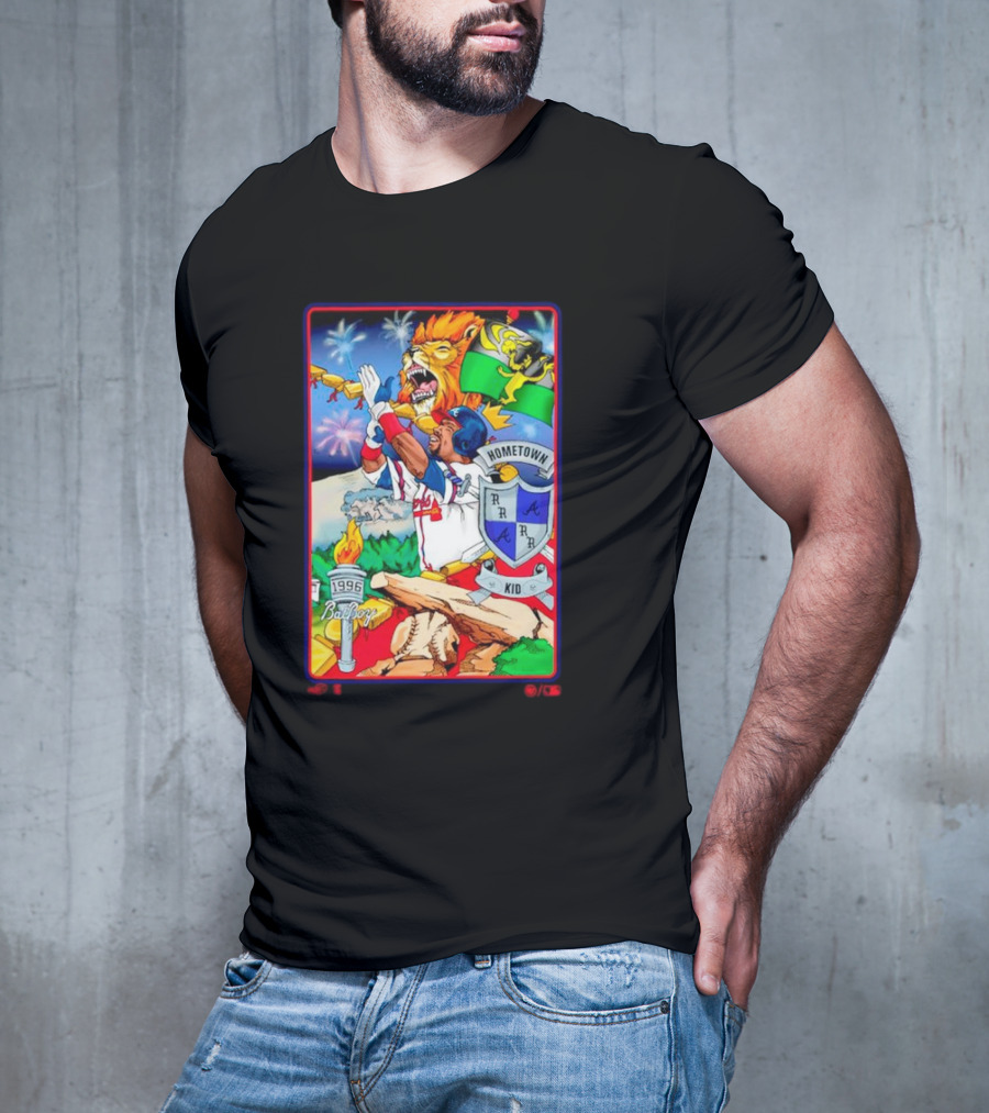 Hometown Kid Bat Boy 1996 Braves Lion Fireworks T-Shirt