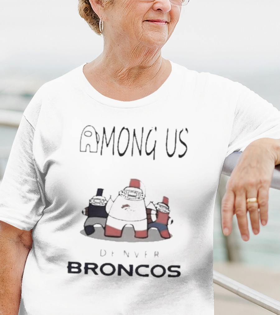 Among Us Denver Broncos Gaming Crossover T-Shirt