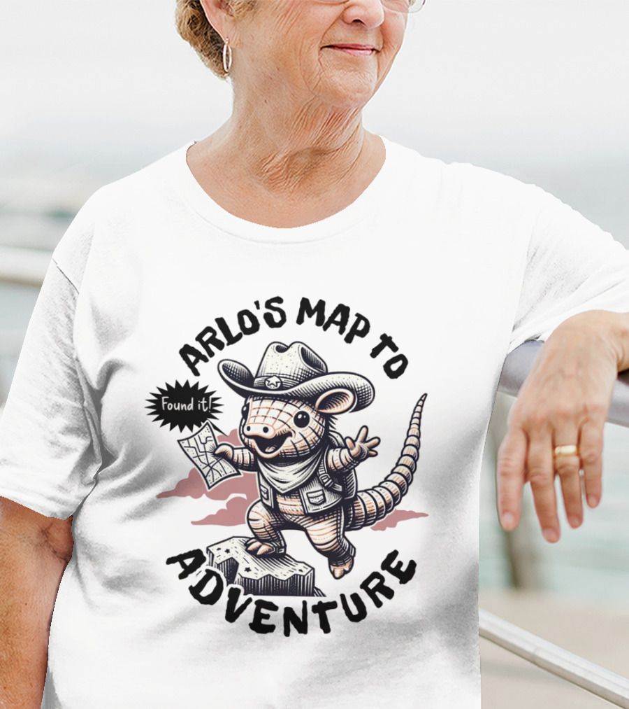 Arlo's Map To Adventure Found It Cowboy Armadillo T-Shirt