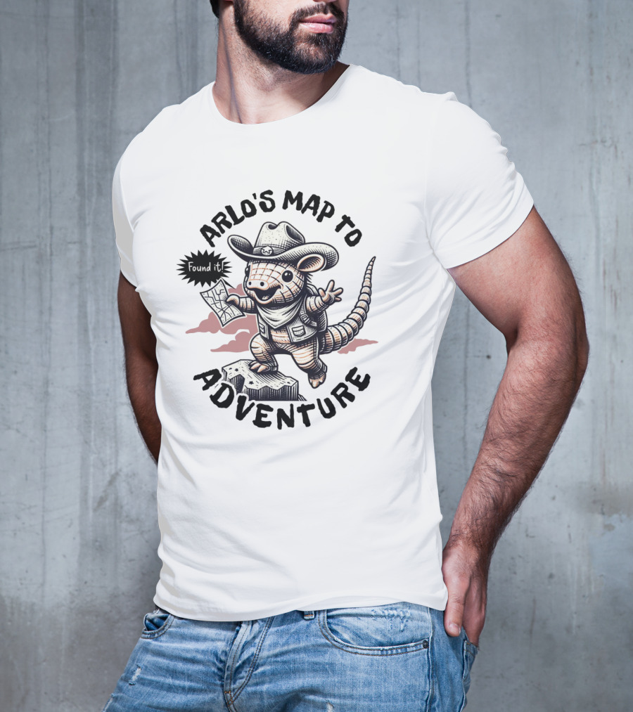 Arlo's Map To Adventure Found It Cowboy Armadillo T-Shirt