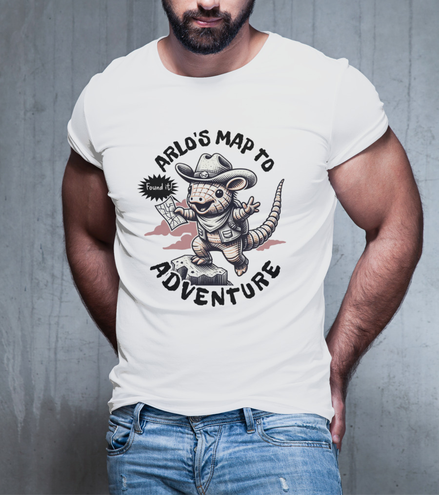Arlo's Map To Adventure Found It Cowboy Armadillo T-Shirt