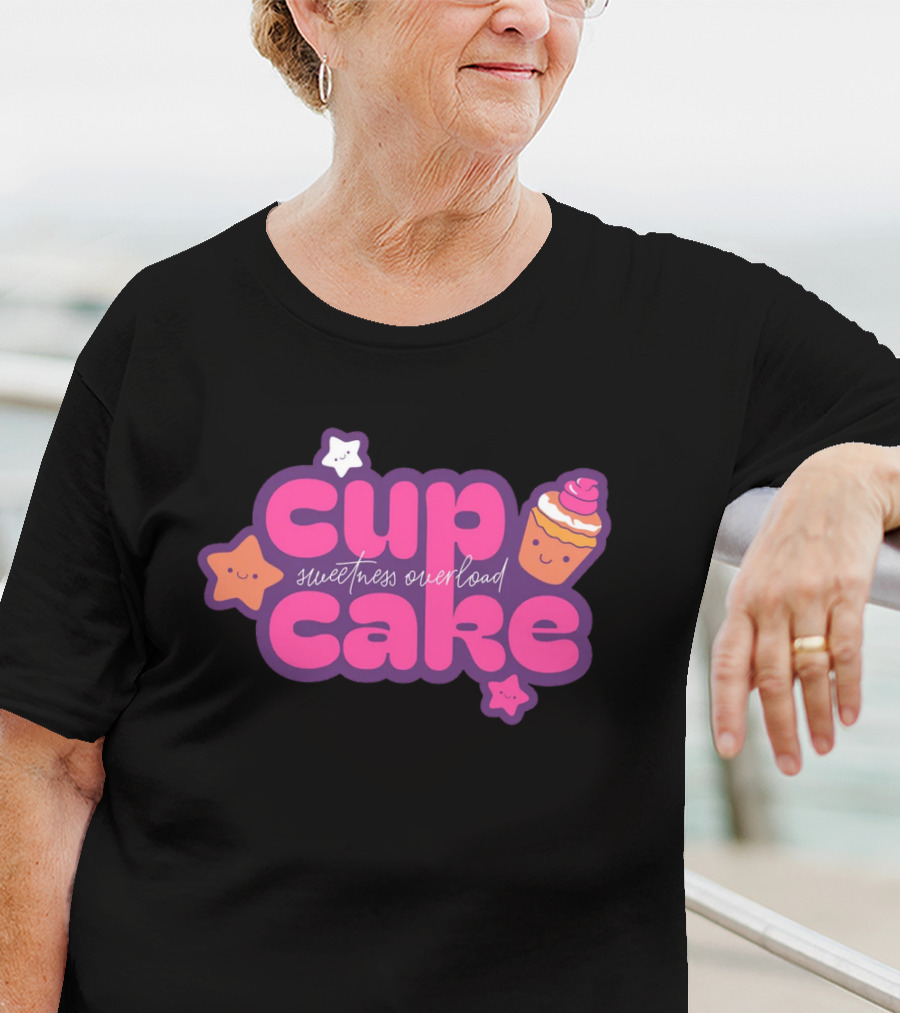 Cupcake Sweetness Overload Cute Star Faces T-Shirt