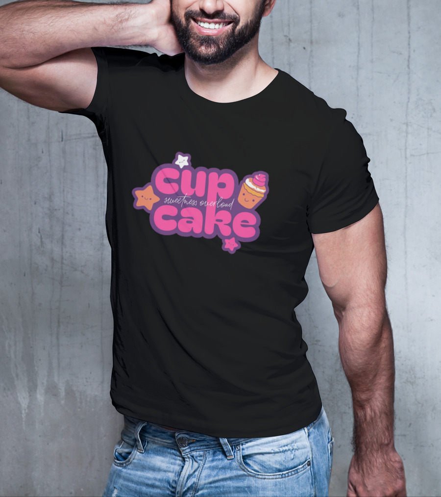 Cupcake Sweetness Overload Cute Star Faces T-Shirt
