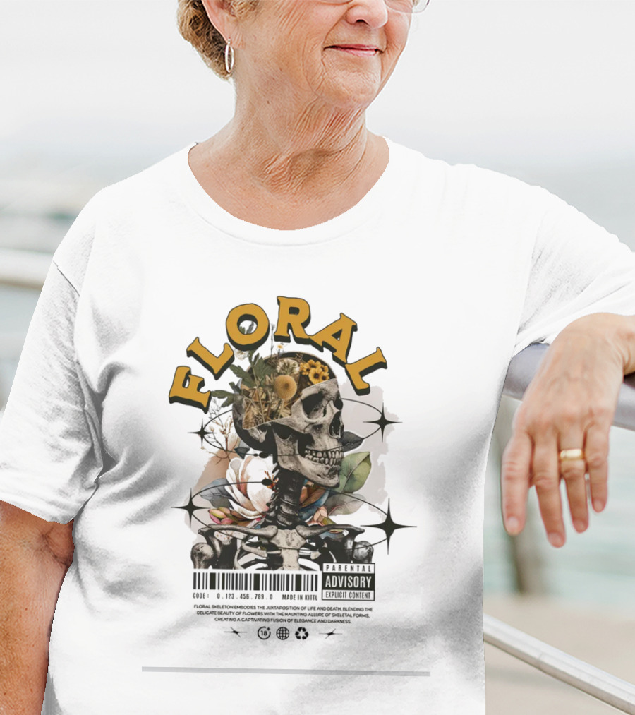 FLORAL ADVISORY SKELETON T-Shirt