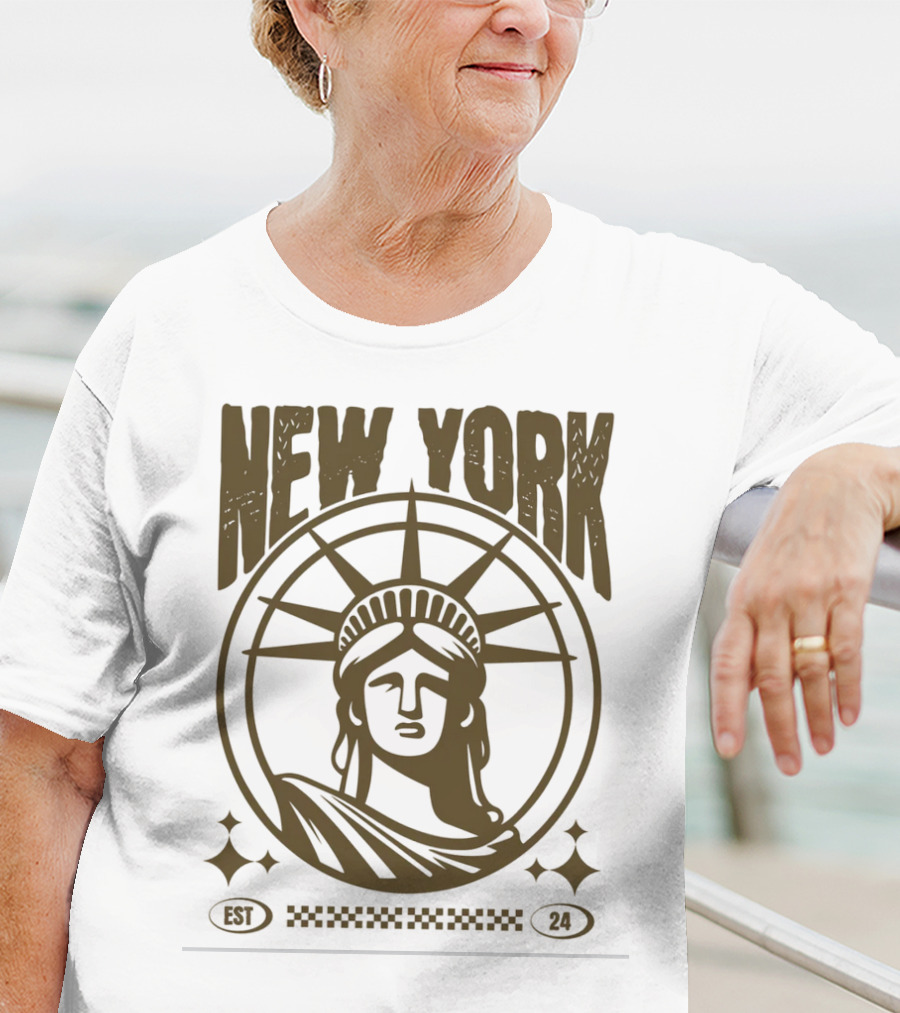 New York Statue Of Liberty EST 24 T-Shirt