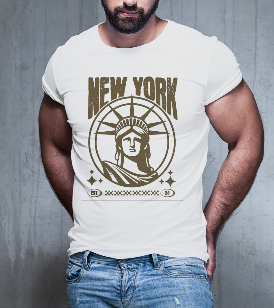 New York Statue Of Liberty EST 24 T-Shirt