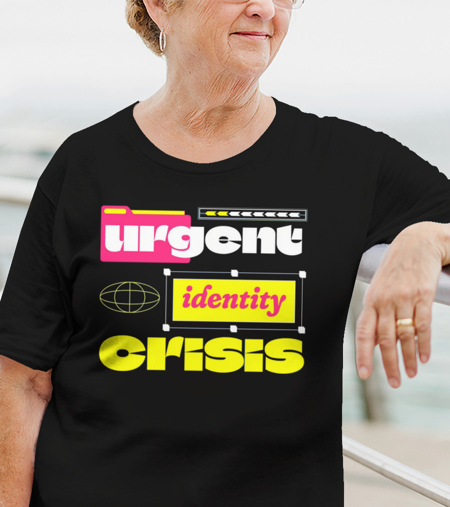 Urgent Identity Crisis Folder Globe T-Shirt