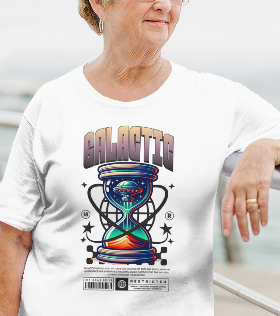 GALACTIC HOURGLASS RESTRICTED COSMIC SPACE ALIEN 18 T-Shirt
