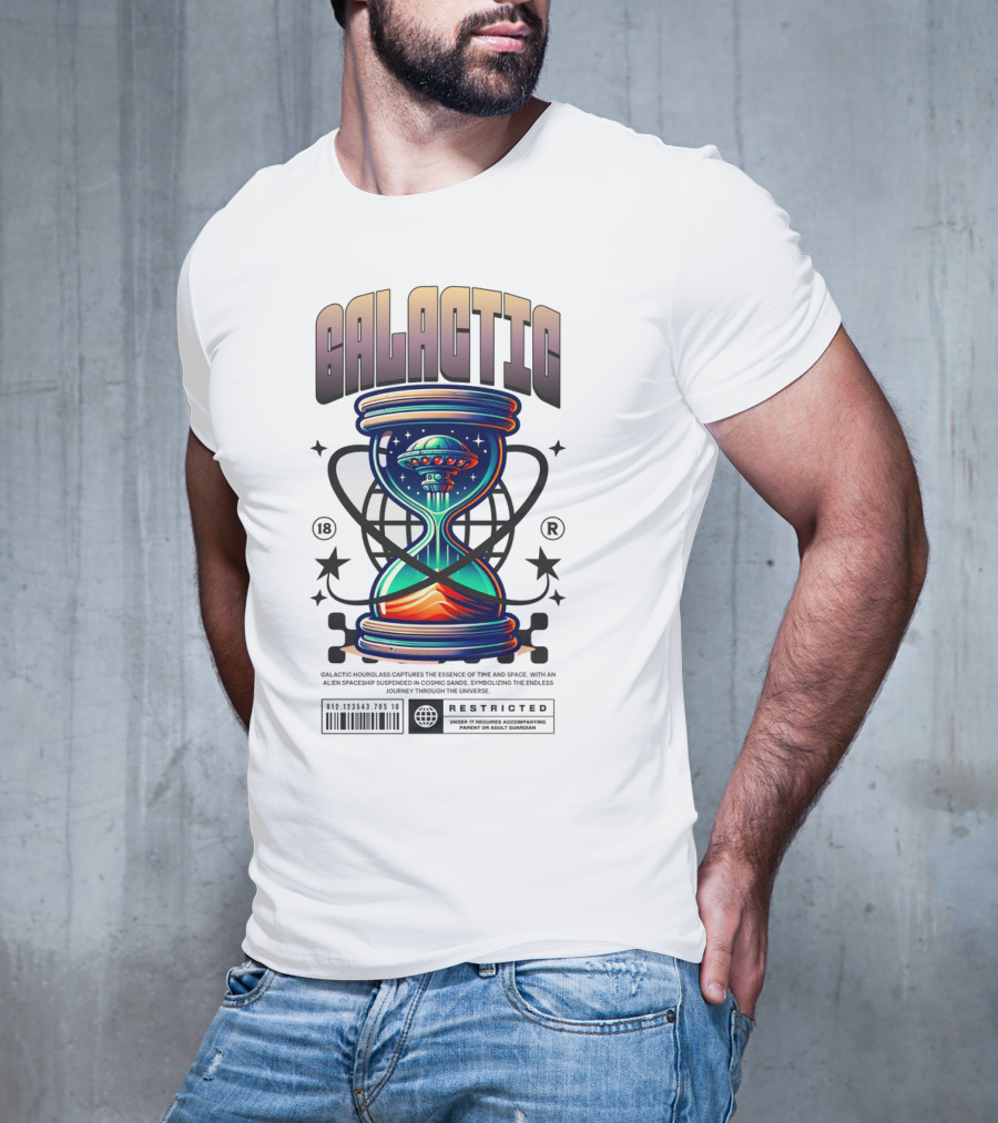 GALACTIC HOURGLASS RESTRICTED COSMIC SPACE ALIEN 18 T-Shirt