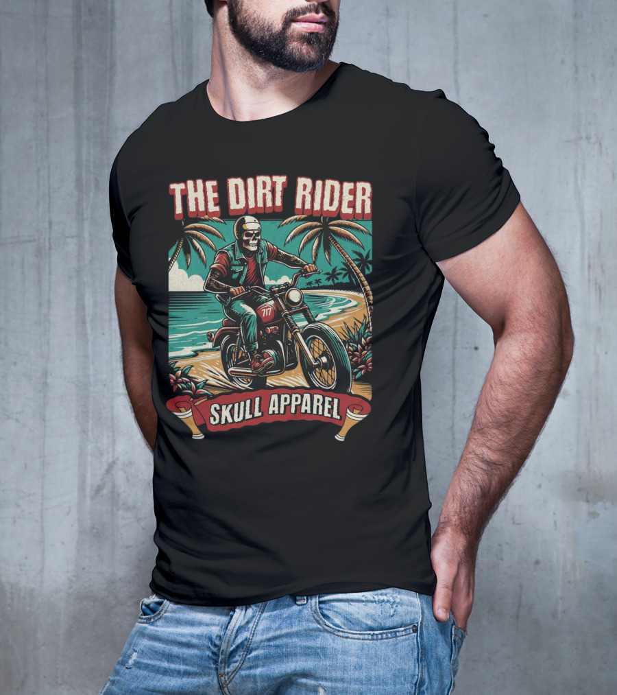The Dirt Rider Skull Apparel 177 Beach Motorcycle Adventure T-Shirt