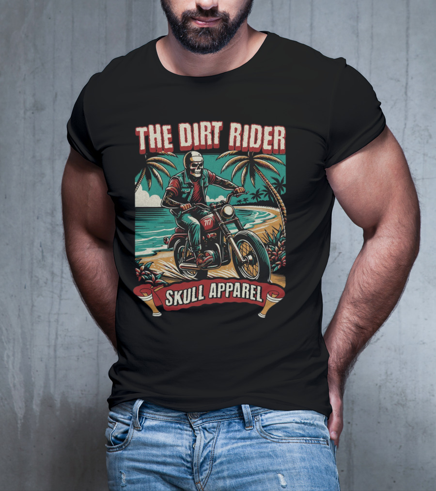 The Dirt Rider Skull Apparel 177 Beach Motorcycle Adventure T-Shirt