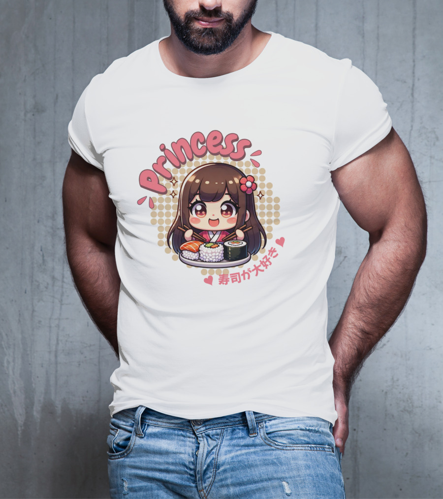 Princess Sushi Japanese Girl Cute T-Shirt