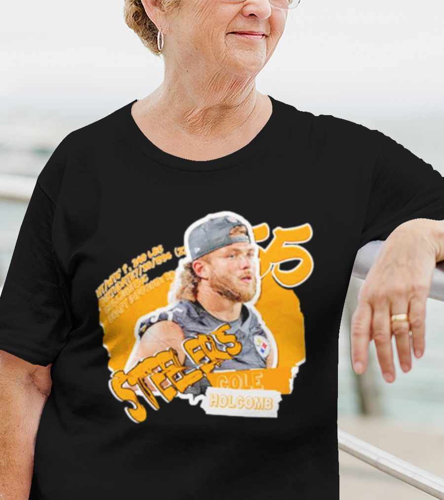 Steelers Football Cole Holcomb 55 Weight 240 Lbs Height 6'1 T-Shirt