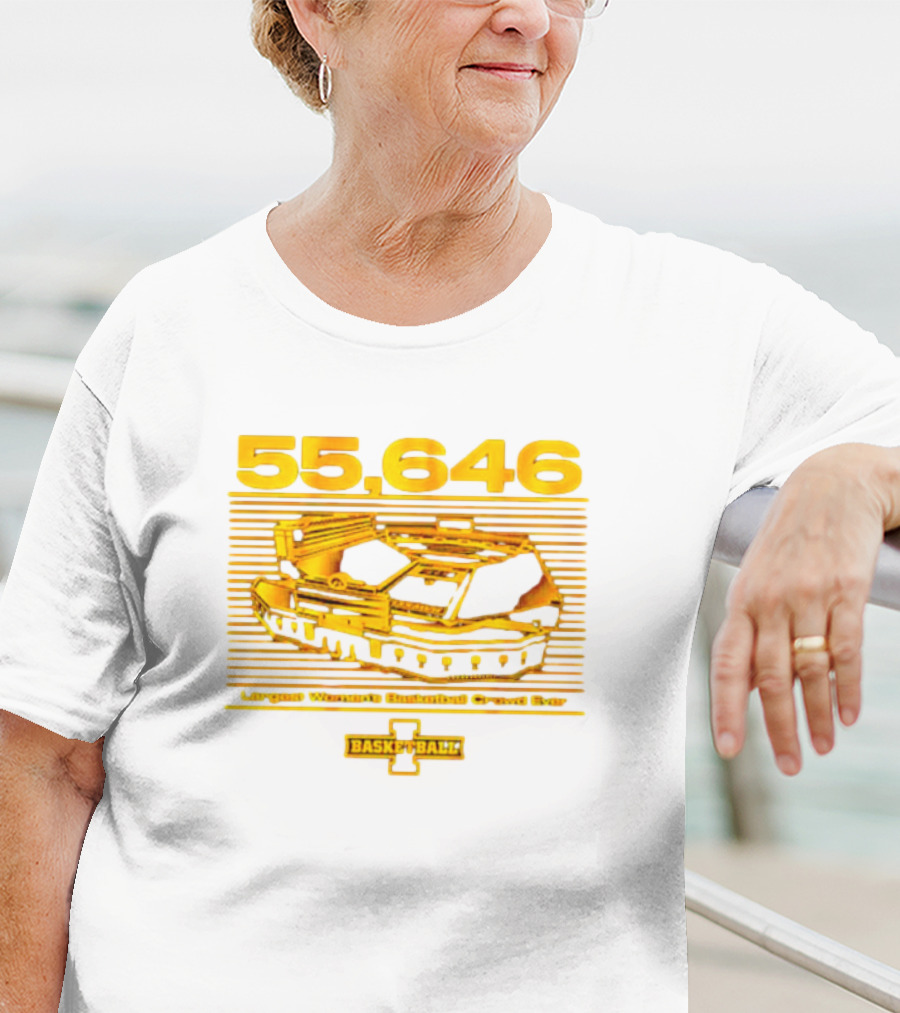 55,646 Largest Women's Basketball Crowd Ever Iowa Basketball Kinnick T-Shirt