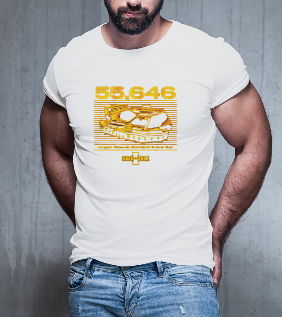 55,646 Largest Women's Basketball Crowd Ever Iowa Basketball Kinnick T-Shirt
