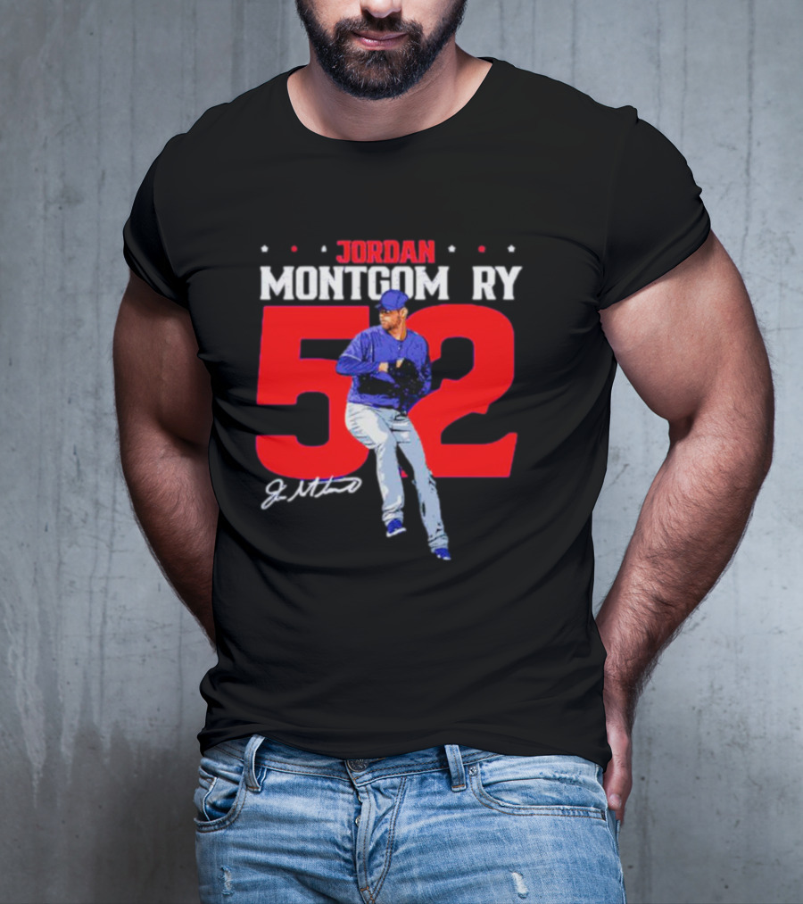 Jordan Montgomery 52 Texas Rangers Signature Pitcher T-Shirt