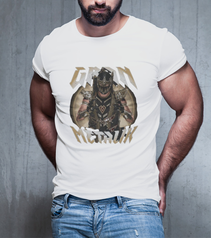 Gran Metalik Wrestling Masked Warrior Pose T-Shirt