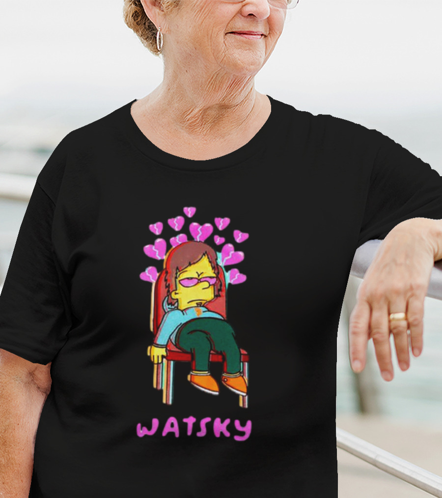 Simpson Watsky Bartsky Cartoon Character With Heart Symbols T-Shirt