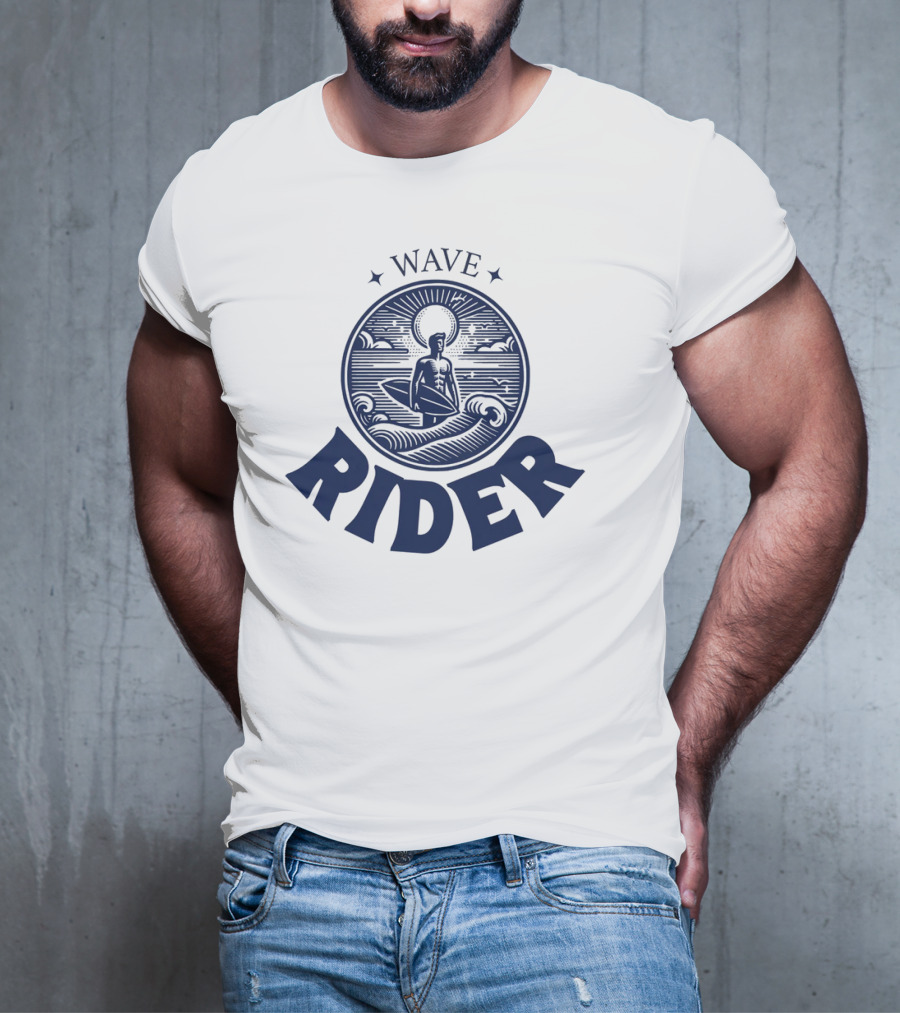 Wave Rider Surfing Vintage T-Shirt