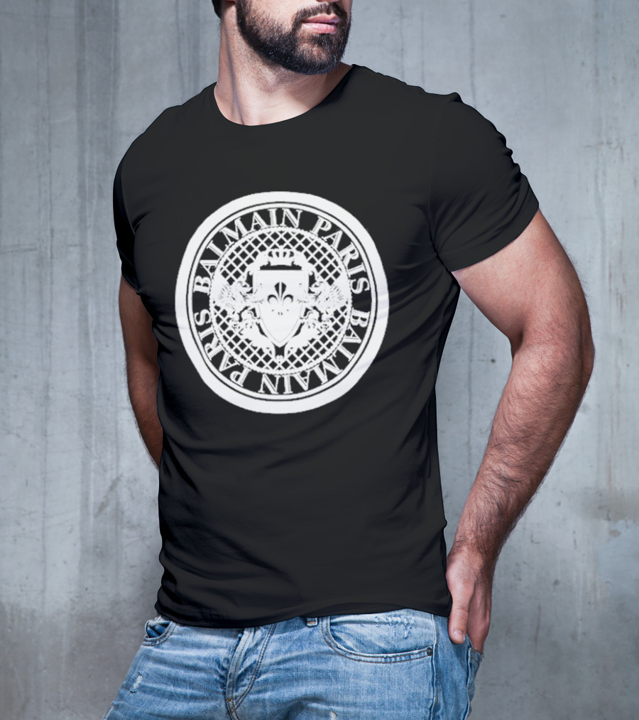 Balmain Paris Crest Emblem Coin T-Shirt