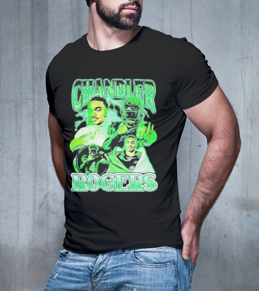 Chandler Rogers Vintage Lightweight Football Eagle Green T-Shirt
