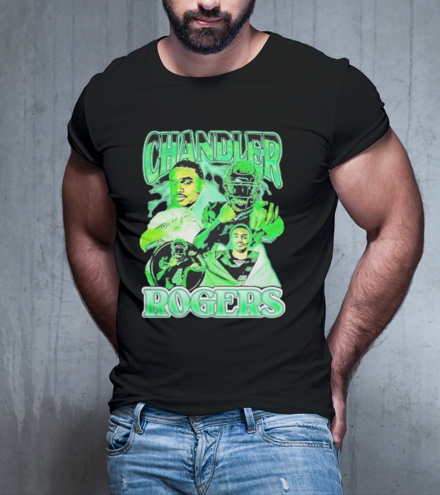 Chandler Rogers Vintage Lightweight Football Eagle Green T-Shirt