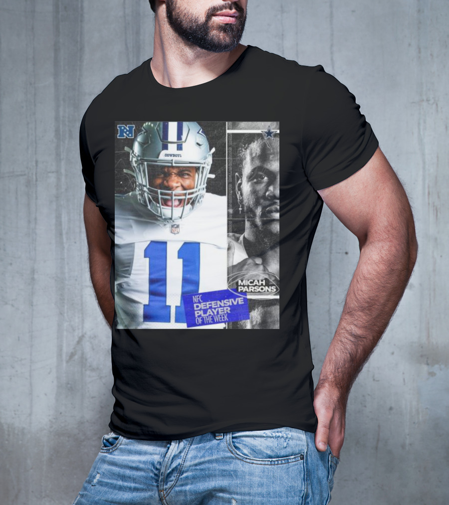 Dallas Cowboys 11 Micah Parsons NFC Defensive Player Of The Week T-Shirt
