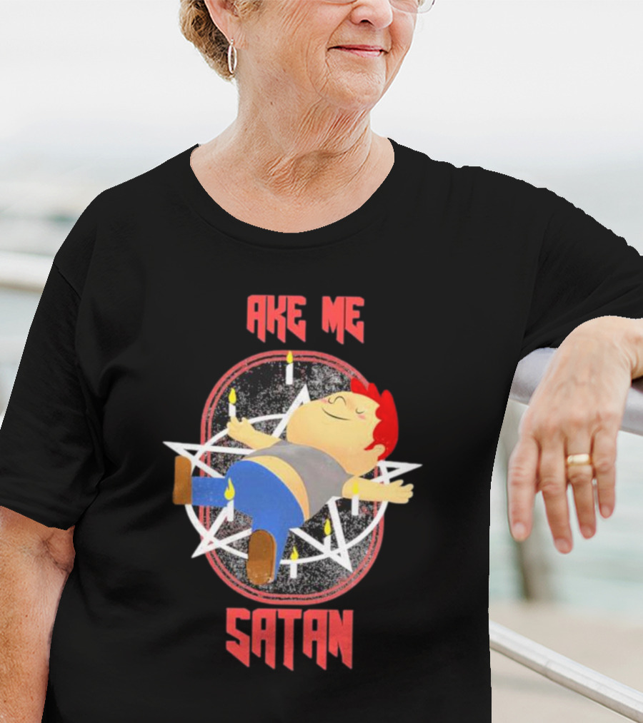 Ake Me Satan Kid Lying On Pentagram With Candles T-Shirt