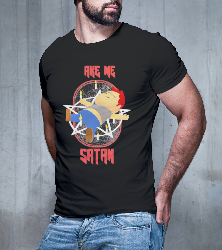 Ake Me Satan Kid Lying On Pentagram With Candles T-Shirt