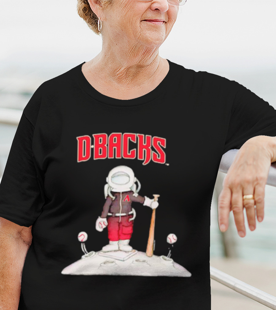 Dbacks Astronaut Mascot With Baseball Bat On Moon T-Shirt