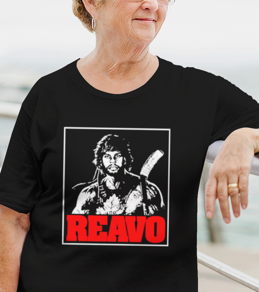 REAVO Hockey Warrior Illustration With Flow Jerguson Reavo T-Shirt