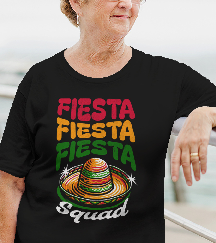Fiesta Fiesta Fiesta Sombrero Squad Cinco De Mayo T-Shirt
