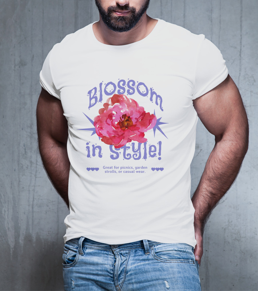Blossom In Style Great For Picnics Garden Strolls Or Casual Wear T-Shirt