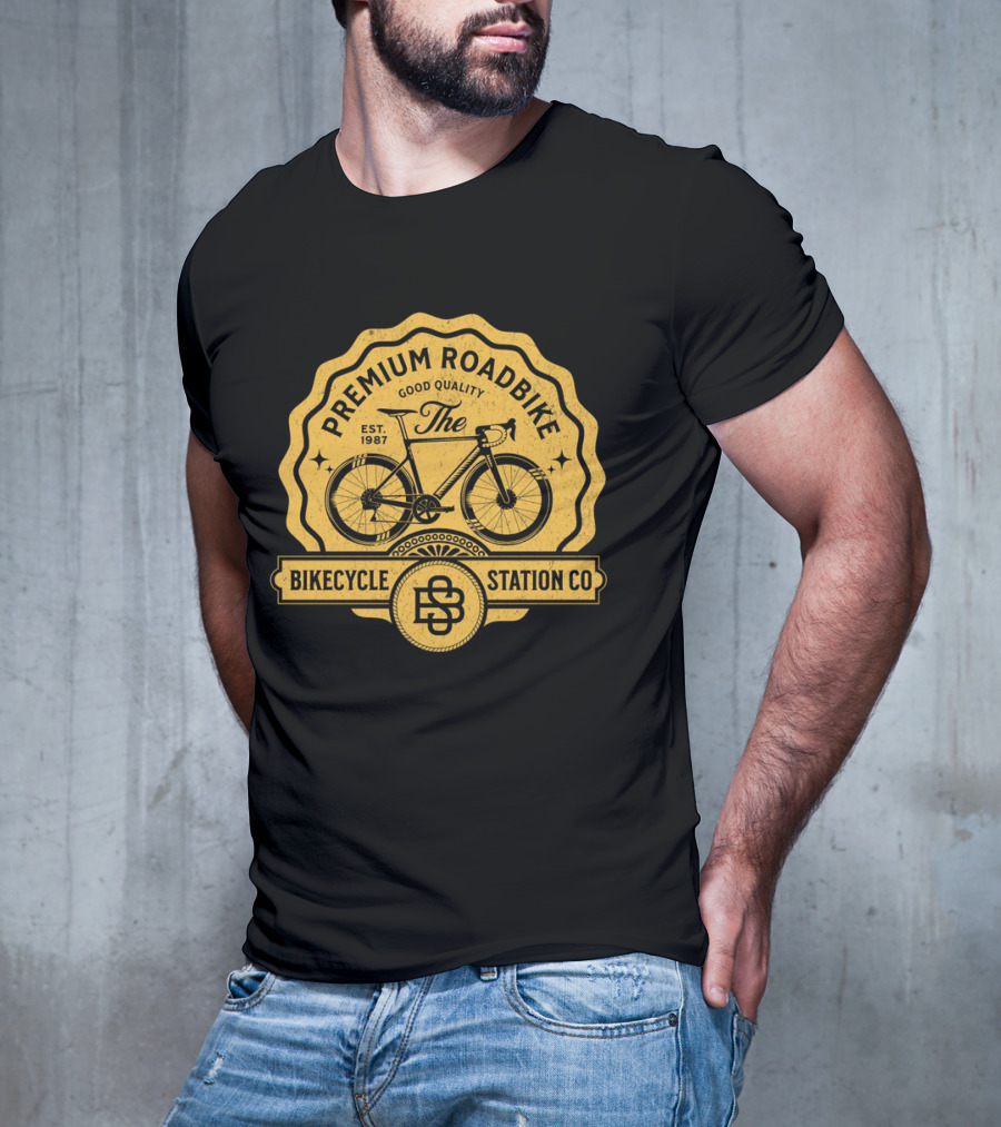 Premium Roadbike Good Quality Bikecycle Station Co. Est. 1987 T-Shirt