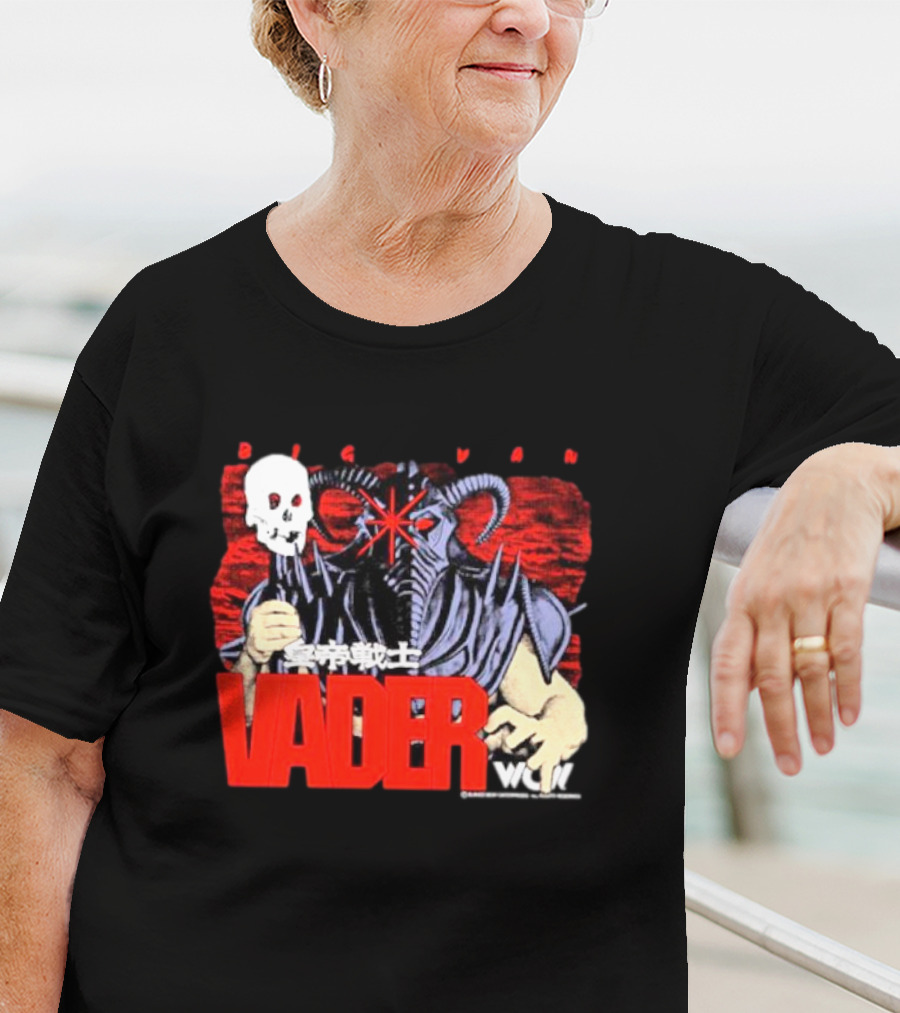 Big Van Vader WCW Skull Mask Japanese Text T-Shirt