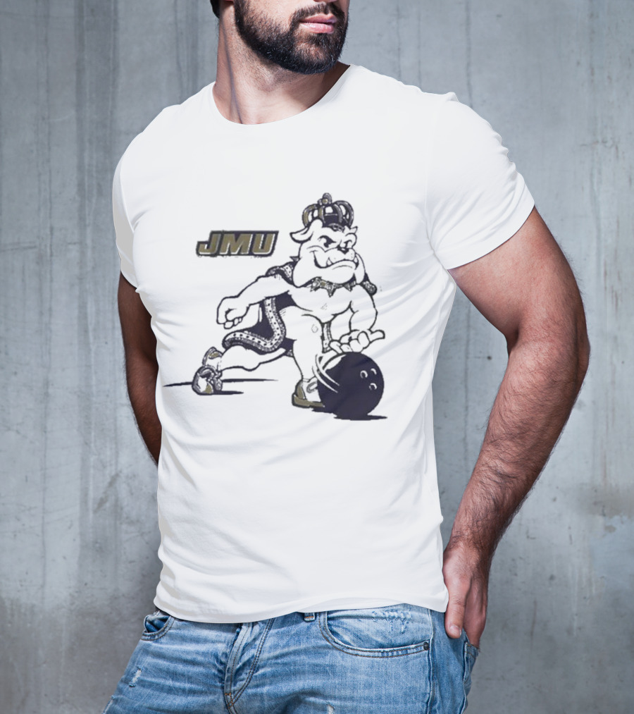 JMU Dukes Football Bowling Mascot T-Shirt
