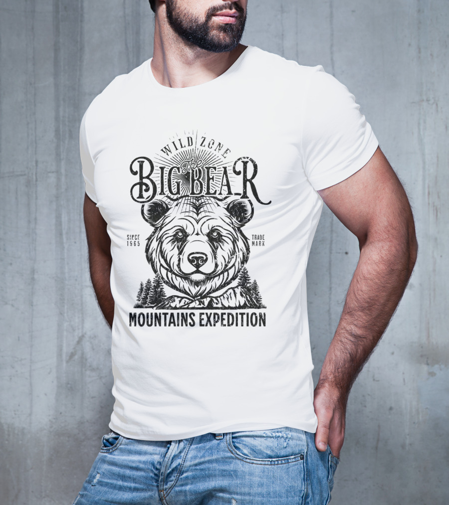 Wild Zone The Big Bear Mountains Expedition Since 1965 Trademark T-Shirt