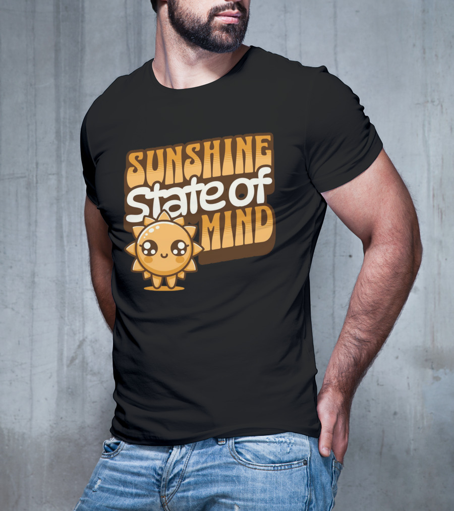 Sunshine State Of Mind Cute Sun Character T-Shirt