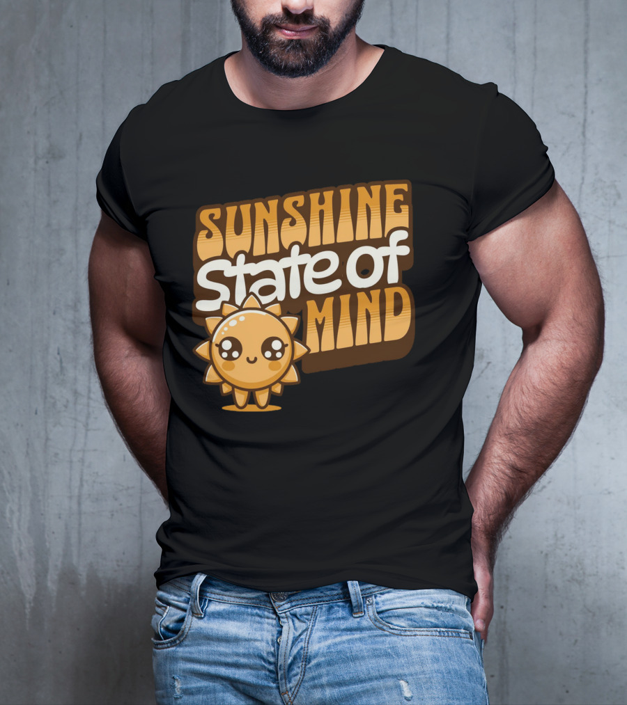 Sunshine State Of Mind Cute Sun Character T-Shirt