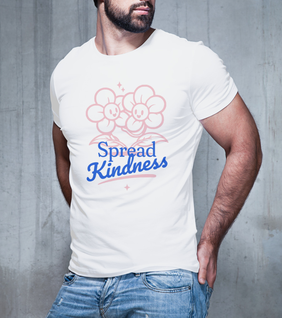 Spread Kindness Cute Smiling Flowers T-Shirt
