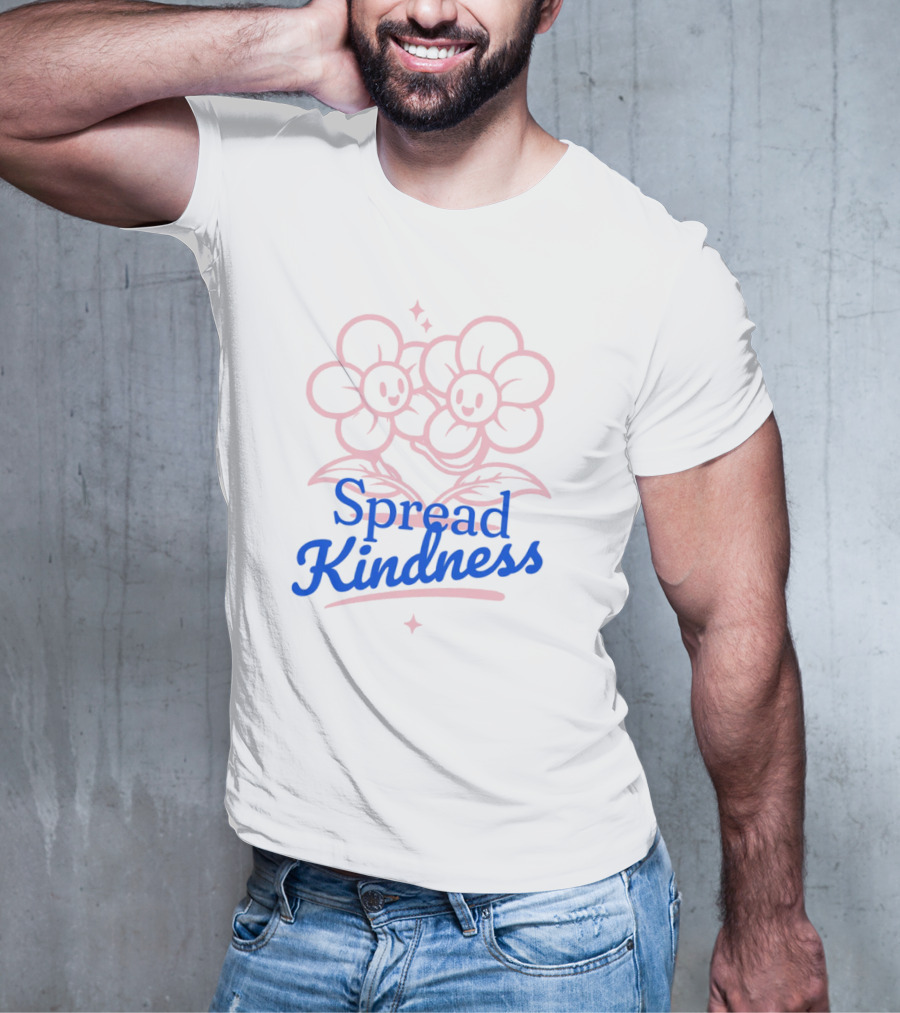 Spread Kindness Cute Smiling Flowers T-Shirt