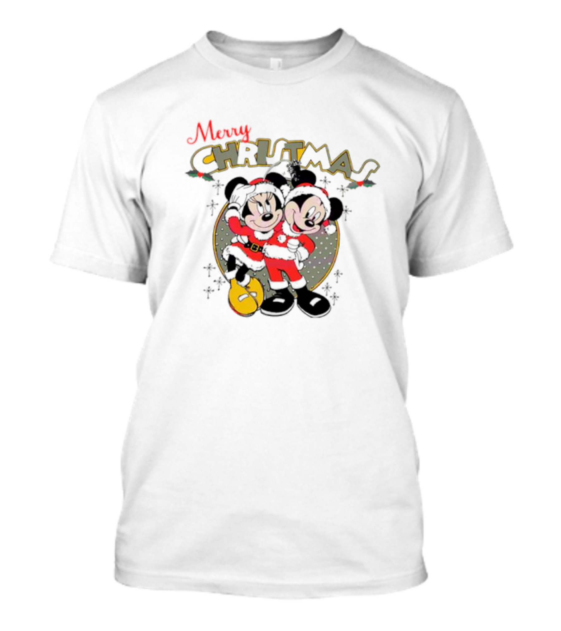Disneyland Merry Christmas Mickey And Minnie T-Shirt