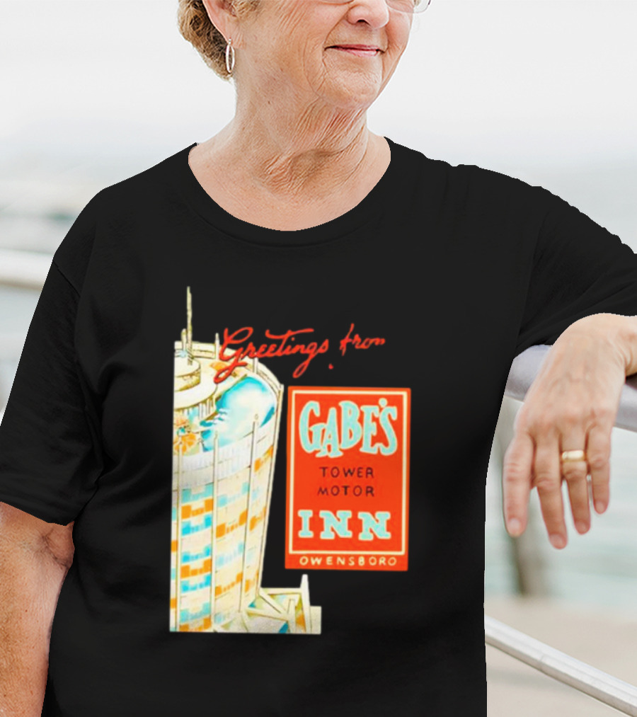 Greetings From Gabe's Tower Motor Inn Owensboro Retro Travel Souvenir T-Shirt