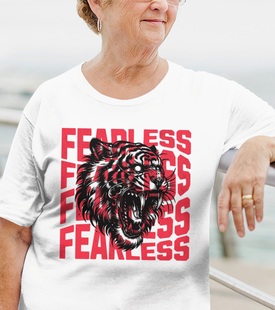 FEARLESS Fearless Tiger Roaring Face T-Shirt
